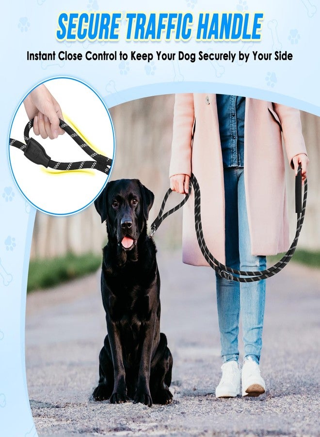 Lukovee Hands Free Dog Leash, 10FT Adjustable Training Lead 1/2 Inch Nylon Heavy Duty Lead No Pull for Large Medium Dogs, Tangle Free Reflective Waist-Leash for Walking Running, (DB, Plus Handle) - Image 3